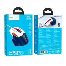 Миша HOCO Overlord luminous gaming wired mouse GM31 |1200-1800-2400-3600dpi|