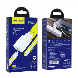 Адаптер мережевий Hoco Type-C to Lightning Cable Smart N14 |Type-C, PD, 20W| (Safety Certified)