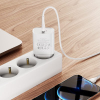 Адаптер мережевий Hoco Type-C to Lightning Cable Smart N14 |Type-C, PD, 20W| (Safety Certified)