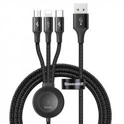 Кабель BASEUS Combo Micro USB / Lightning / Type-C / Apple Watch Star Ring Series |1.2M, 3.5A|