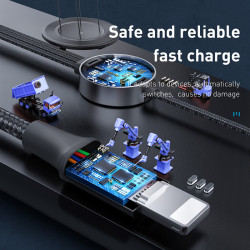 Кабель BASEUS Combo Micro USB / Lightning / Type-C / Apple Watch Star Ring Series |1.2M, 3.5A|