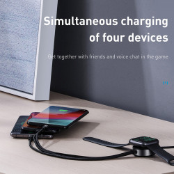 Кабель BASEUS Combo Micro USB / Lightning / Type-C / Apple Watch Star Ring Series |1.2M, 3.5A|