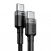 Кабель BASEUS Type-C to Type-C flash charging Cafule |2M, PD2.0 100W, (20V 5A)| (CATKLF-AL91)