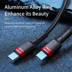 Кабель BASEUS Type-C to Type-C flash charging Cafule |2M, PD2.0 100W, (20V 5A)| (CATKLF-AL91)