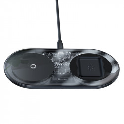 Зарядка QI BASEUS Simple 2in1 Wireless Charger 18w Max For Phones + Pods (WXJK-01)