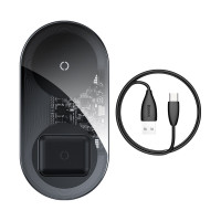 Зарядка QI BASEUS Simple 2in1 Wireless Charger 18w Max For Phones + Pods (WXJK-01)