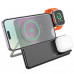 Зарядка Qi HOCO Geek folding 3-in-1 magnetic wireless fast charger CQ1 (iWatch/phone/earphone, 15wqi, 27w Type-C)