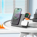 Зарядка Qi HOCO Geek folding 3-in-1 magnetic wireless fast charger CQ1 (iWatch/phone/earphone, 15wqi, 27w Type-C)