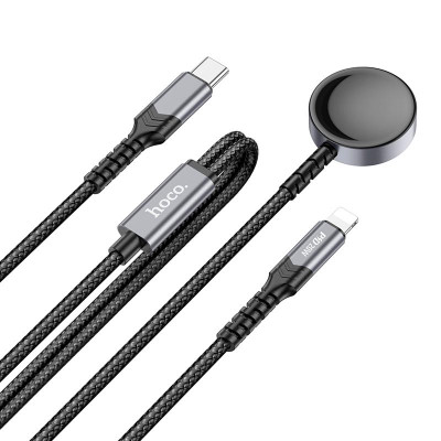 Зарядка Apple Watch HOCO 2-in-1 charging cable iP + iWatch CW54 |1.2m, PD20W, 2.5W Watch|
