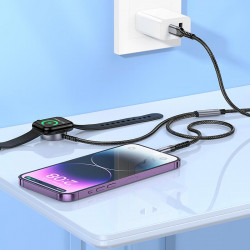 Зарядка Apple Watch HOCO 2-in-1 charging cable iP + iWatch CW54 |1.2m, PD20W, 2.5W Watch|