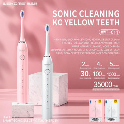 Електрична зубна щітка Smart Sonic Electric Toothbrush WK WT-C11 |5Modes, 100Days Standby, IPX7|