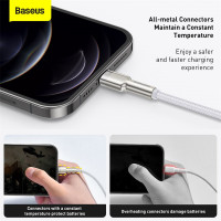 Кабель BASEUS Lightning Cafule Series Metal Data Cable |2M, 2.4A| (CALJK-B02)