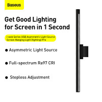 Десктоп-лампа скрінбар BASEUS i-wok Series USB Asymmetric Light source Screen Hanging Light (fighting) Pro (DGIWK-P01)