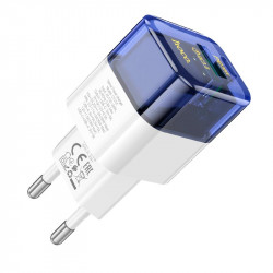Адаптер мережевий HOCO Platinum dual-port C131A |1USB/1Type-C, 30W/3A, PD/QC|