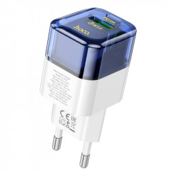 Адаптер мережевий HOCO Platinum dual-port C131A |1USB/1Type-C, 30W/3A, PD/QC|