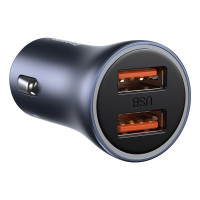 Адаптер автомобільний BASEUS Golden Contactor Pro Dual Quick Charger Car Charger |2USB, 5A/40W, QC| (CCJD-A0G)