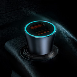 Адаптер автомобільний BASEUS Golden Contactor Pro Dual Quick Charger Car Charger |2USB, 5A/40W, QC| (CCJD-A0G)