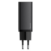 Адаптер мережевий BASEUS GaN2 Lite Quick Charger |1USB/1Type-C, 65W/3A, PD/QC| (CCGAN2L-B02)
