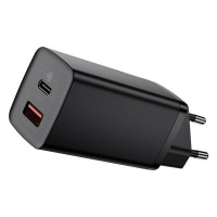Адаптер мережевий BASEUS GaN2 Lite Quick Charger |1USB/1Type-C, 65W/3A, PD/QC| (CCGAN2L-B02)