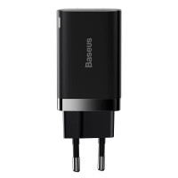 Адаптер мережевий BASEUS Super si Pro Quick Charge |1USB/1Type-C, 30W/3A, PD/QC| (CCSUPP-E02)