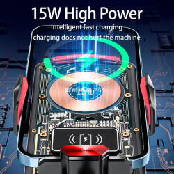 Тримач Auto open-close Transparent Wireless Charger XYJ A6 |15W, RGB|