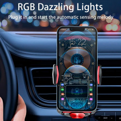 Тримач Auto open-close Transparent Wireless Charger XYJ A6 |15W, RGB|