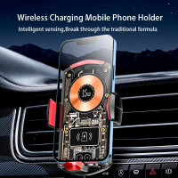Тримач Auto open-close Transparent Wireless Charger XYJ A6 |15W, RGB|