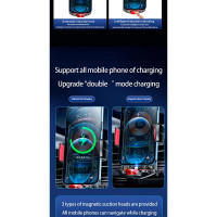 Тримач Auto open-close Transparent Wireless Charger XYJ A6 |15W, RGB|