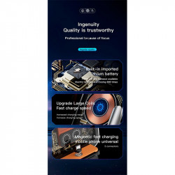Тримач Auto open-close Transparent Wireless Charger XYJ L9 |15W, RGB|