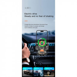 Тримач Auto open-close Transparent Wireless Charger XYJ L9 |15W, RGB|