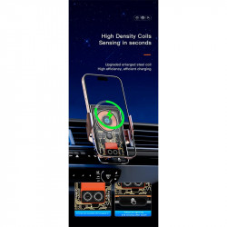 Тримач Auto open-close Transparent Wireless Charger XYJ L9 |15W, RGB|