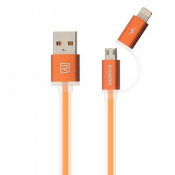 Кабель combo Micro USB + Lightning REMAX Aurora RC-020t
