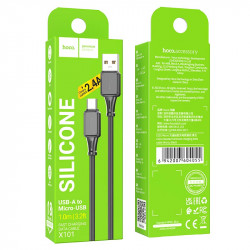 Кабель Hoco Micro USB Assistant silicone charging data cable X101 |1m, 2.4A|