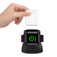 Підставка для зарядки USAMS 2in1 Silicon Charging Holder For Apple Watch And AirPods US-ZJ051