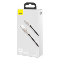 Кабель BASEUS Lightning Cafule Series Metal Data Cable |2M, 2.4A| (CALJK-B02)