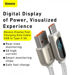 Кабель BASEUS Type-C Display Fast Charging Data Cable |1m, 5A| (CATSK-02)