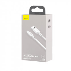 Кабель Baseus Type-C Simple Wisdom Data Cable Kit |1.5m, 5A| (2PCS-Set) (TZCATZJ-02)