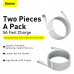 Кабель Baseus Type-C Simple Wisdom Data Cable Kit |1.5m, 5A| (2PCS-Set) (TZCATZJ-02)
