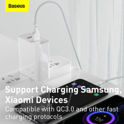 Кабель Baseus Type-C Simple Wisdom Data Cable Kit |1.5m, 5A| (2PCS-Set) (TZCATZJ-02)