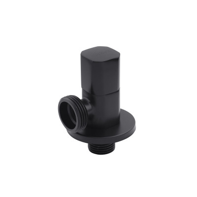 Кран приладовий для підключення Karro 1/2"х3/4" ЗЗ чорний KR-3123-1B Кран приладовий для підключення Karro 1/2"х3/4" ЗЗ чорний KR-3123-1B