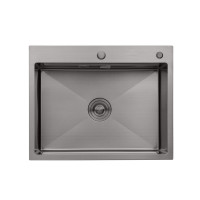 Кухонна мийка Kroner KRP Schwarze - 6350HM PVD (3.0/1.0 мм)
