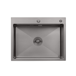 Кухонна мийка Kroner KRP Schwarze - 6350HM PVD (3.0/1.0 мм) Кухонна мийка Kroner KRP Schwarze - 6350HM PVD (3.0/1.0 мм)
