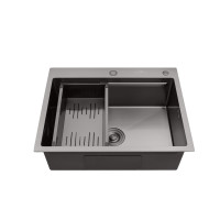 Кухонна мийка Kroner KRP Schwarze - 6350HM PVD (3.0/1.0 мм)