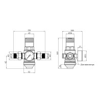 Фільтр грубої очистки з редуктором тиску Karro "Mini" 3/4" ЗЗ латунний KR-8700 Фільтр грубої очистки з редуктором тиску Karro "Mini" 3/4" ЗЗ латунний KR-8700