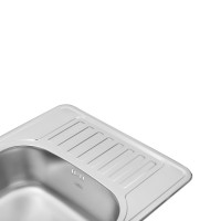 Кухонна мийка Kroner KRP Satin - 5848 (0.8 мм)