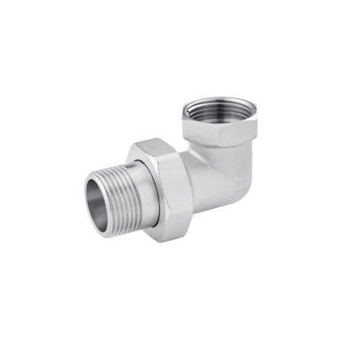 Згін-американка кутова Karro 1" ВЗ нікельована KR-3103