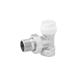 Кран термостатичний кутовий Karro 3/4" ВЗ нікельований KR-2021