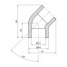Коліно 45° PPR Baux 32 мм Коліно 45° PPR Baux 32 мм