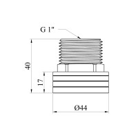 Врізка в бак WaGa 1" нержавіюча сталь
