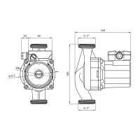 Насос циркуляційний Forwater WRS 32/8-180 з гайками Green (Wilo)